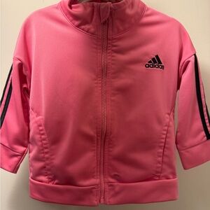 Adidas Vibrant Pink Jacket with Black Accents